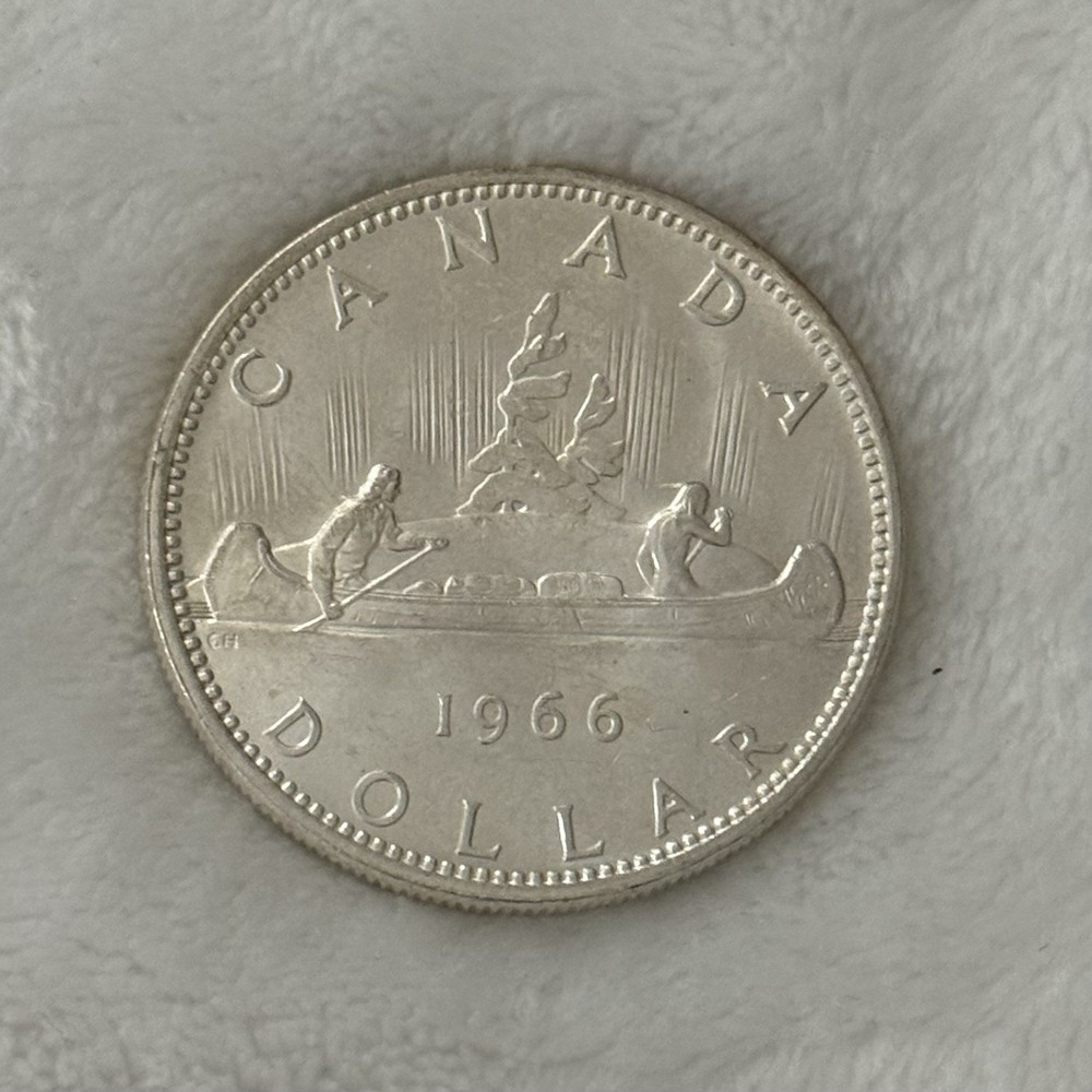 1966 Canada Dollar 80% Silver Coin