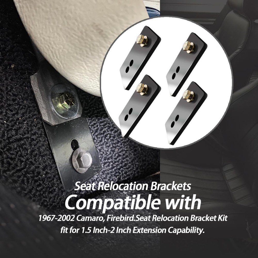 Seat Relocation Brackets/Seat Relocation Brackets Kit Compatible with 1967-2002