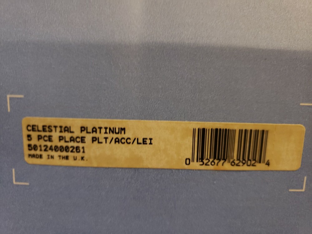USED ONCE! Wedgwood "Celestial Platinum" Bone China