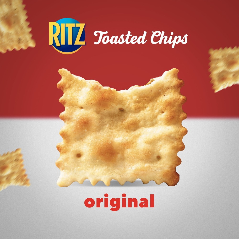 RITZ Toasted Chips Original Crackers, Family Size, 11.4 oz (3 pack)