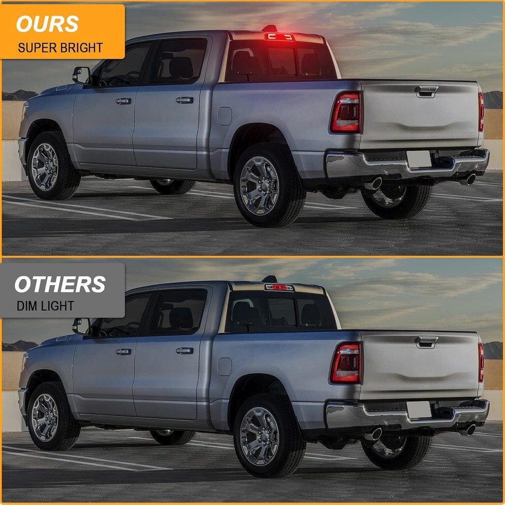 For 19-23 Dodge Ram 1500 LED 3rd Third Brake Light Cargo Center High Mount Lamp