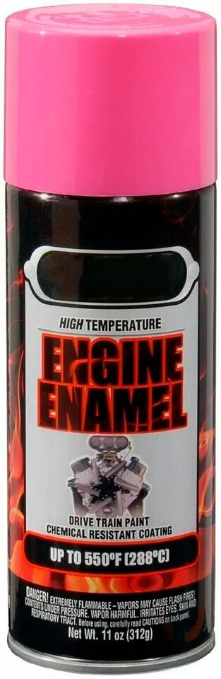 Hot Pink Coating High Temp Engine Enamel Header & Caliper Brake Paint Spray 500F