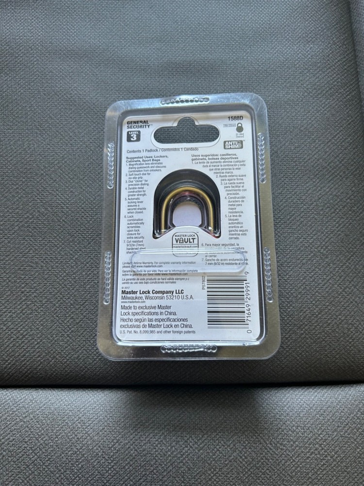 NEW- Level 3 Master Padlock