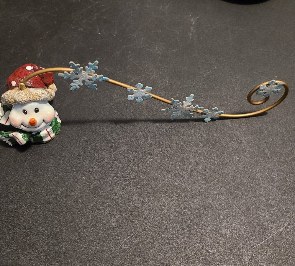 Snowman With Snowflakes Decorative Christmas Candle Snuffer