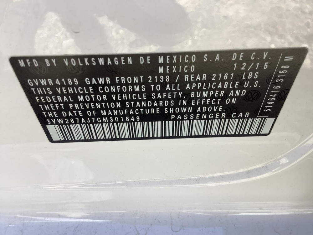 JETTA 2016 Glove Box 4558082