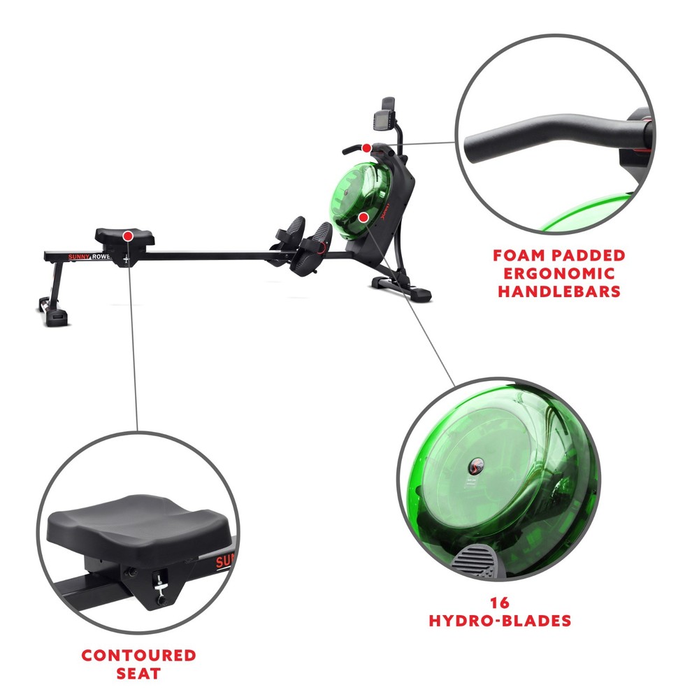 Foldable Smart Magnetic Water Rowing Machine Dynamic Duo Resistance Full Workout