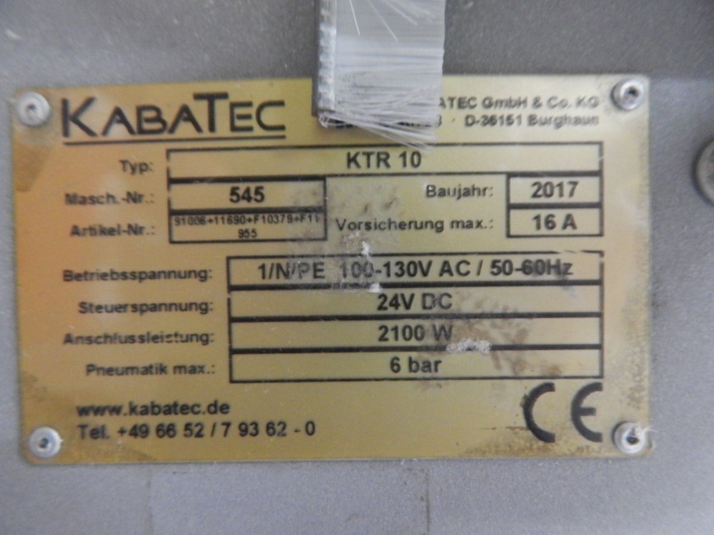 KABATEC KTR10 TAPING MACHINE M6330