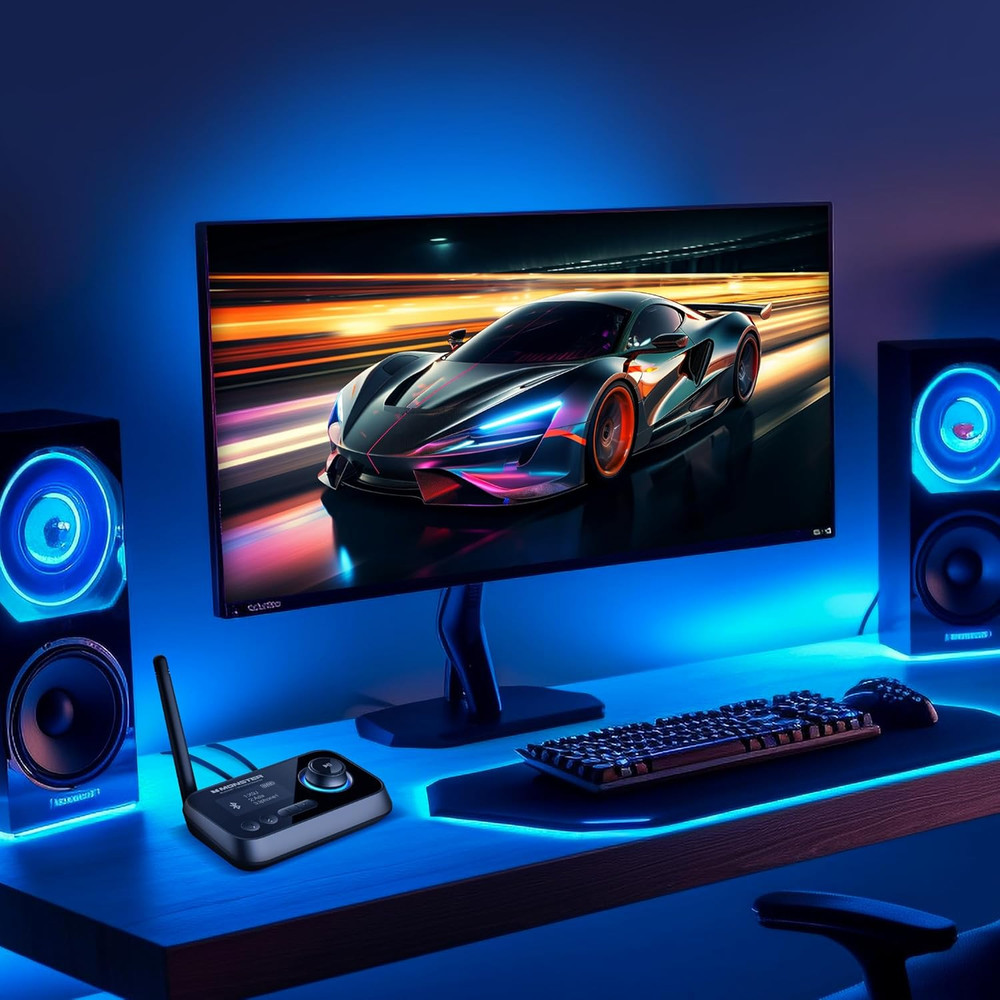 Monster Bluetooth Transmitter & Receiver, 2-In-1 Bluetooth Audio Adapter, Stream