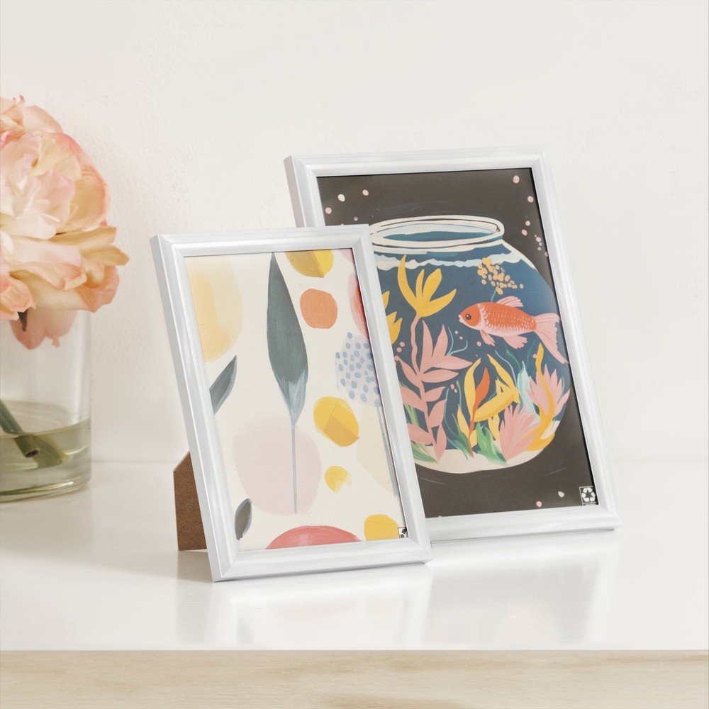 (3 pack) 5x7 Linear Iridescent Decorative Tabletop Picture Frame