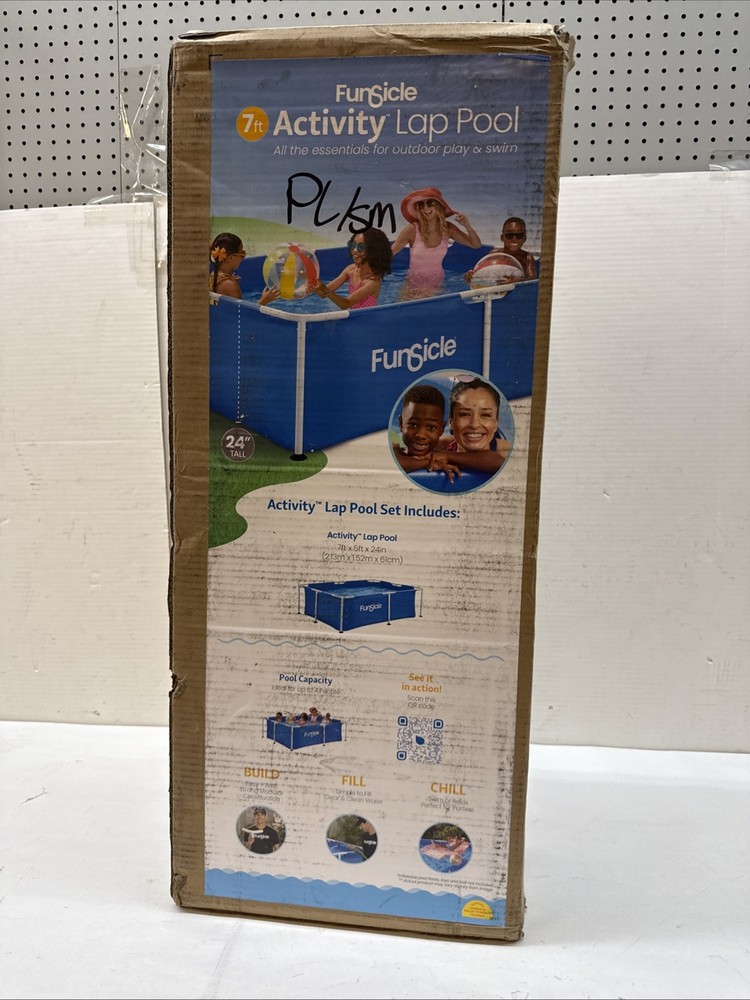Funsicle 7 Foot 4 Person Capacity Durable Rectangular Above Ground Activity Lap