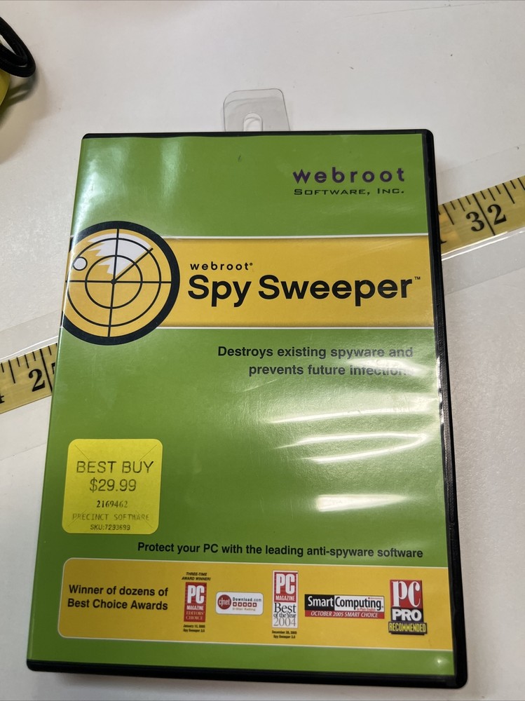 Webroot Spy Sweeper (Windows 98 SE, 2000, Me, XP) MINT CD W/ KEY