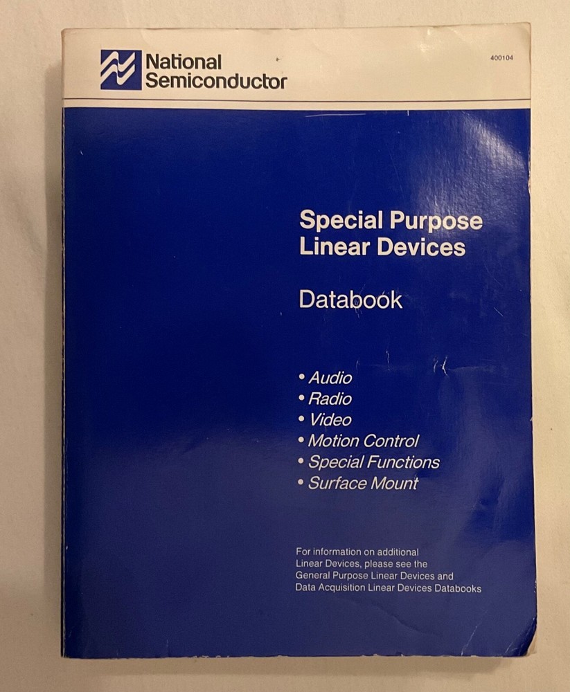NATIONAL SEMICONDUCTOR 1989 Special Purpose Linear Devices Databook