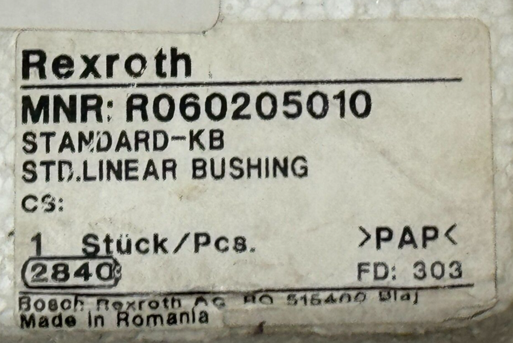 NEW Rexroth R060205010 Linear Bushing