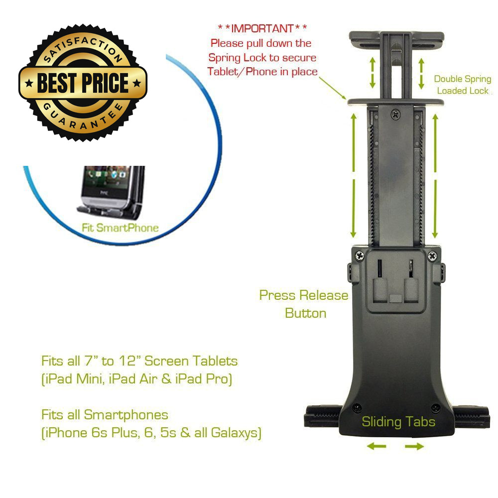 Accessory Basics EasyAdjust cymbal Microphone Mic Stand Tablet Mount black