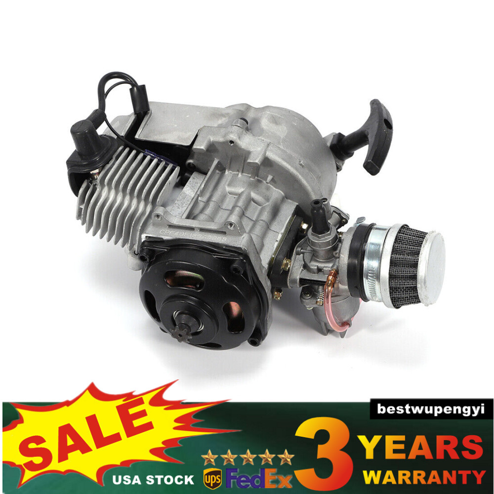 49CC Pull Start Engine Motor Mini Pocket Rocket PIT Quad Dirt Bike ATV 2 Stroke