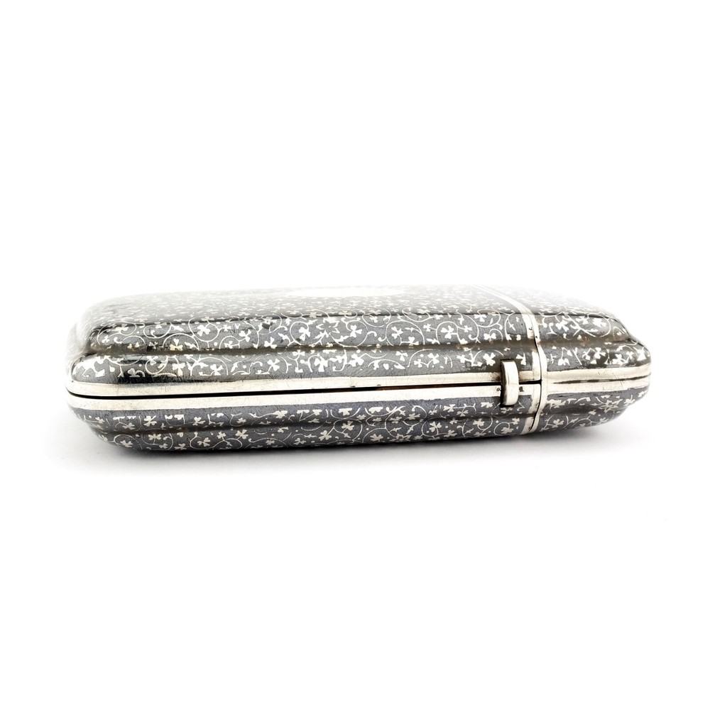 Rare Georg Adam Scheid GAS Solid Silver & Niello Cigarette Case