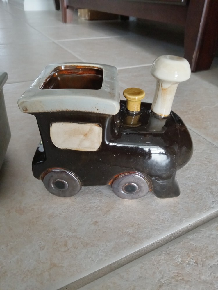 Set Of Tree Ceramic Train Planters