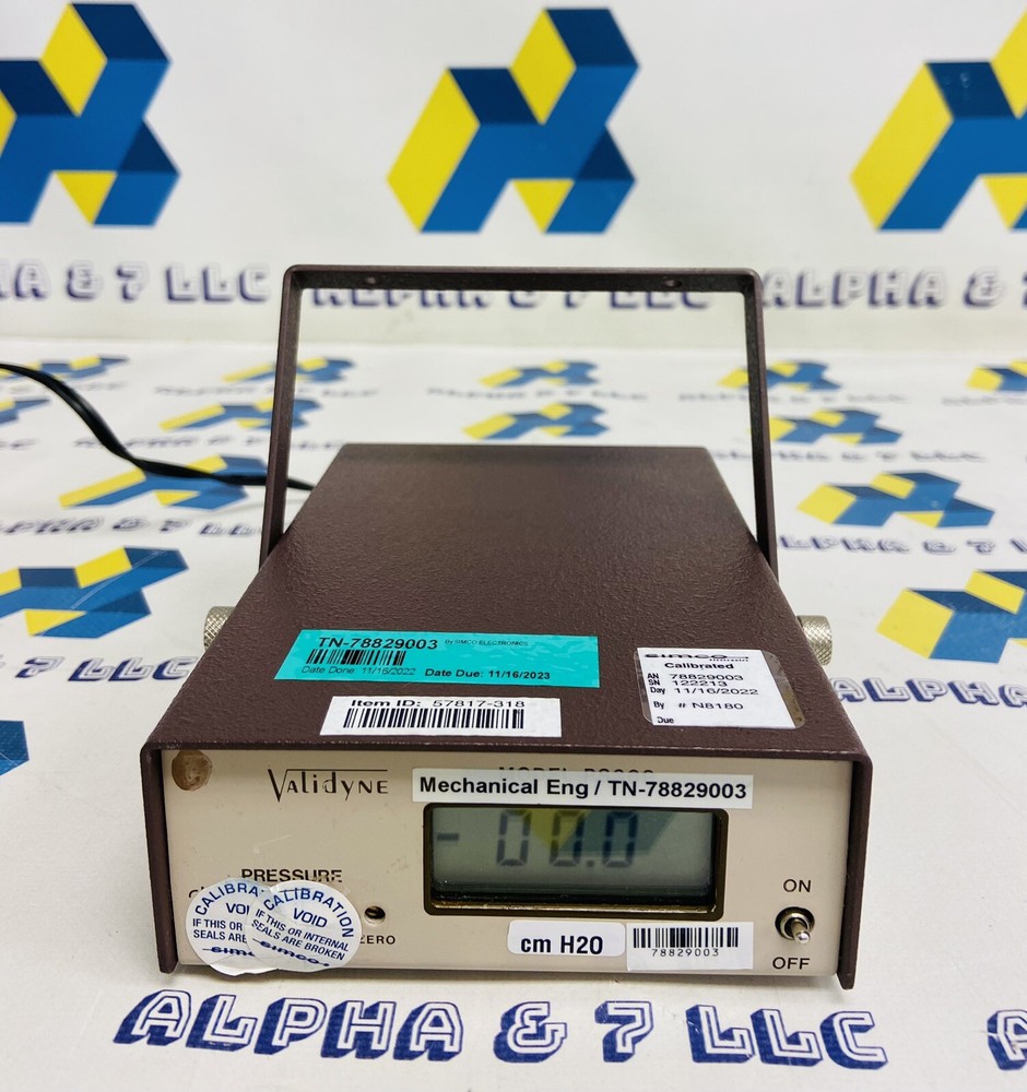 VALIDYNE ENGINEERING PORTABLE DIGITAL MANOMETER PS309D-1-N-132-S-4