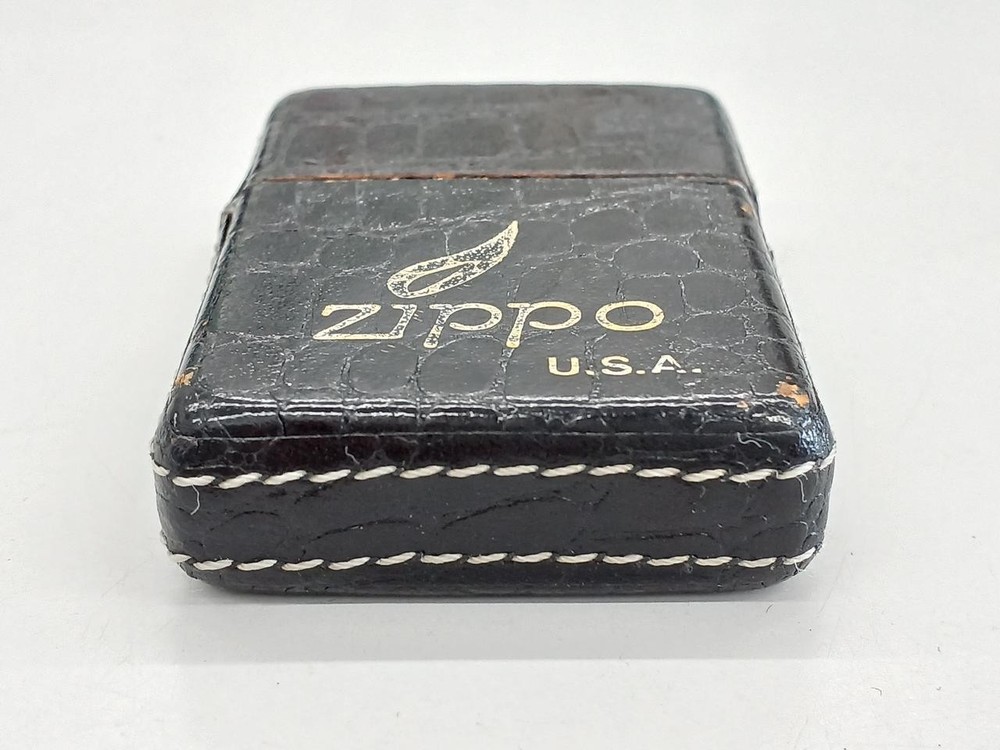 Zippo Black Leather Wrap Lighter New
