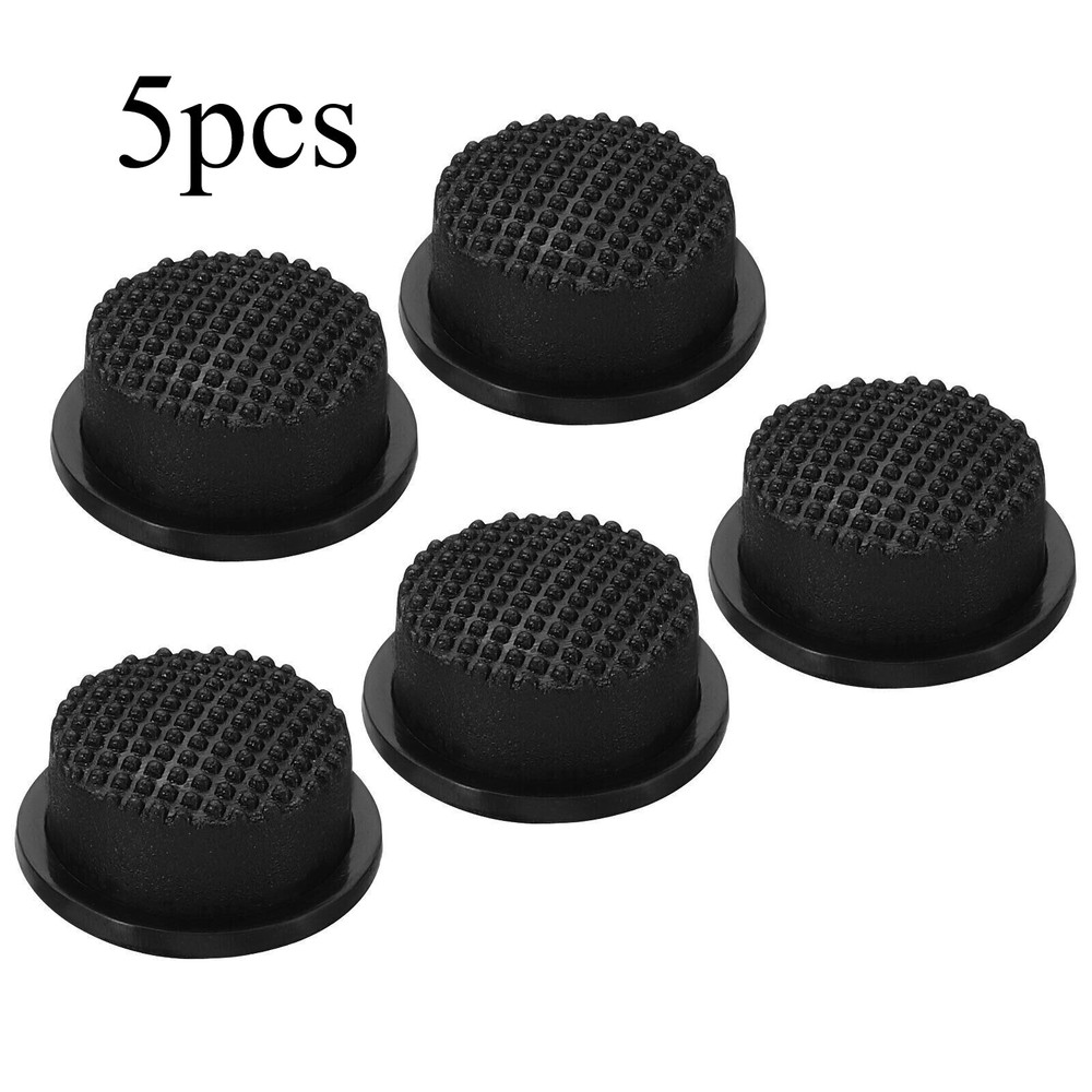 0.47" LED Flashlight Switch Cap, 5 Pcs Silicone Soft Boot Cover, Black