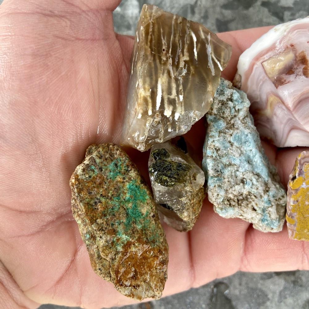 Unique Jasper Agate Rough Lot 9 Pc 7.19 Oz