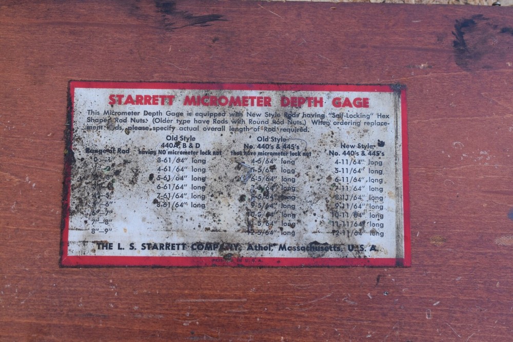 Starrett 445 Depth Micrometer