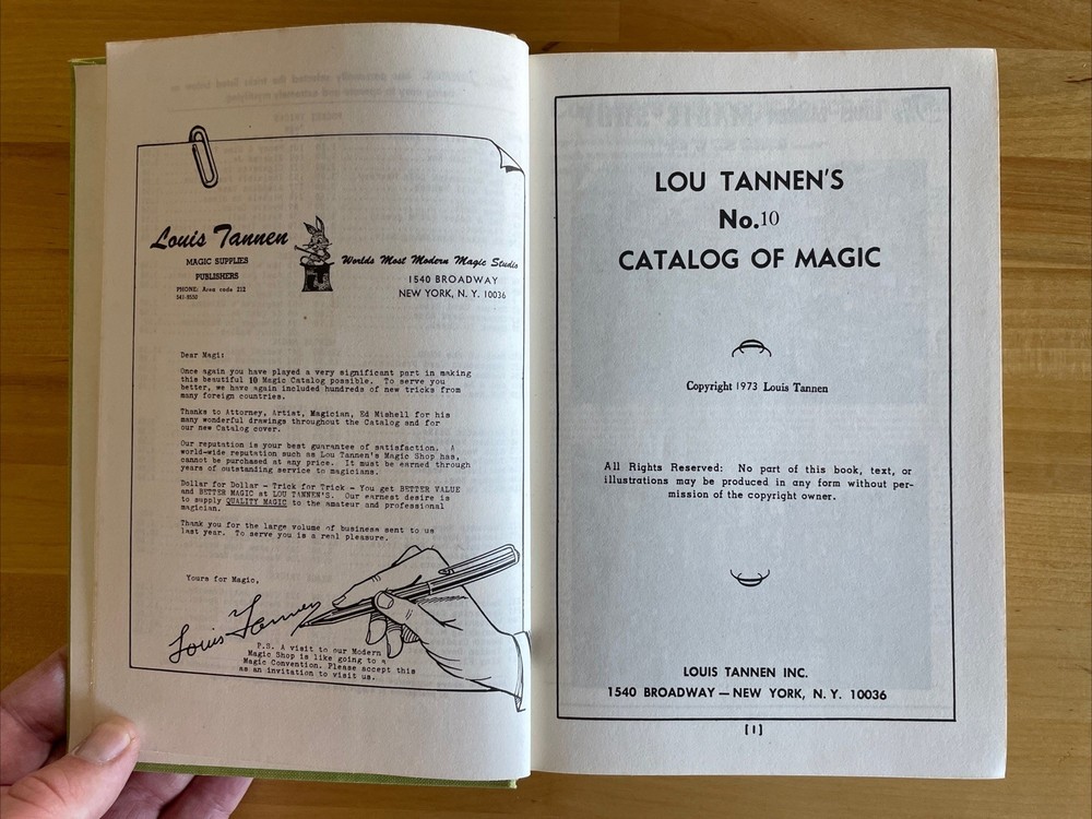 Louis Tanner Magic Catalog 10