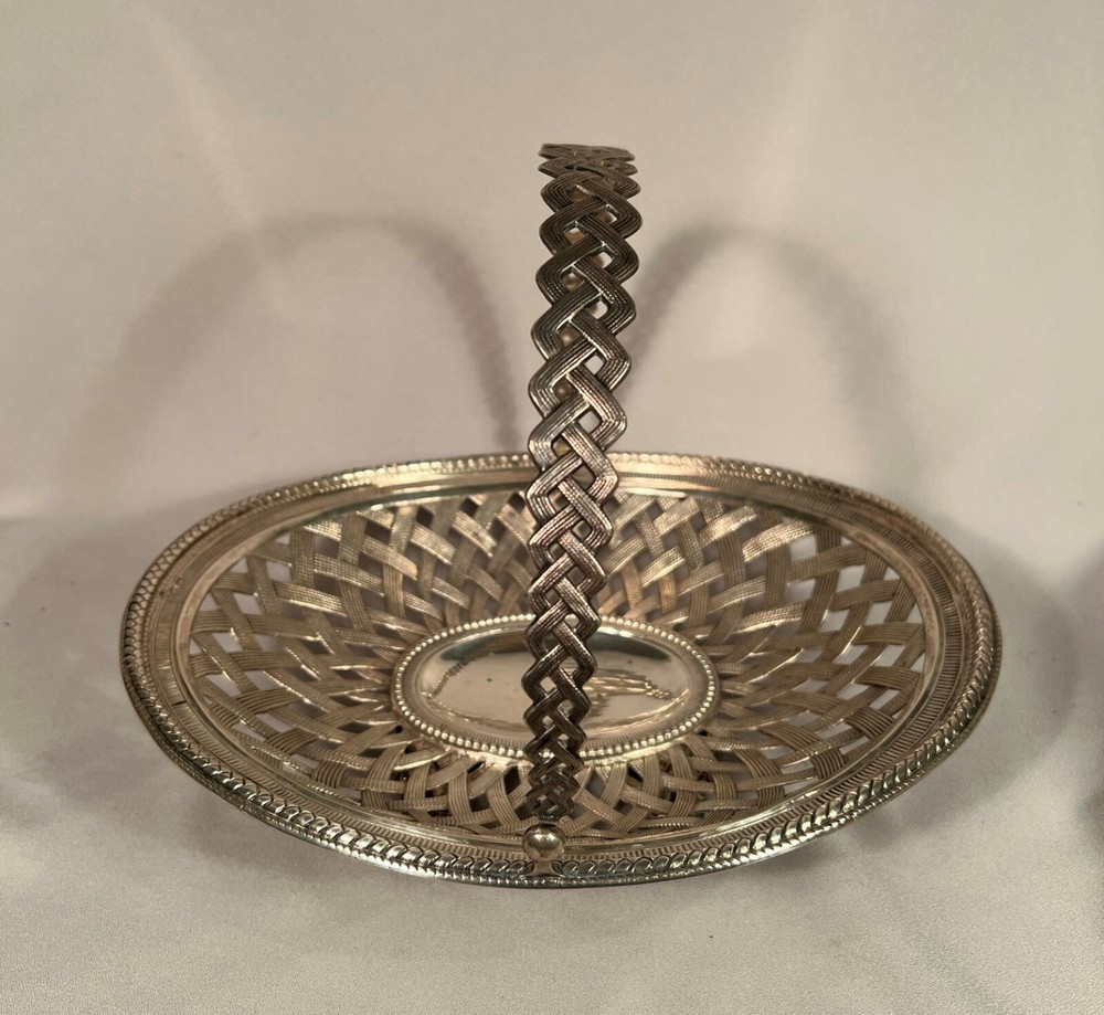 Unique Antique 800 Silver Handled Basket 10 Ounces