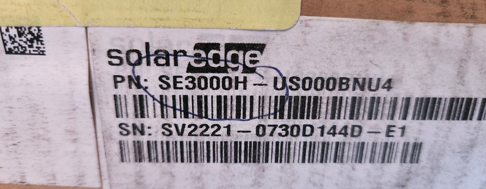 Solaredge SE3000H-US Inverter - White