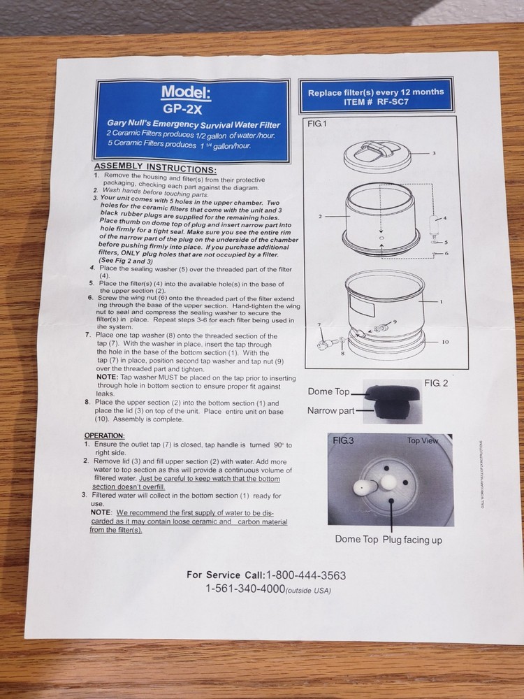 Gary Emergency Gravity Water Filter 3 Gal Camping