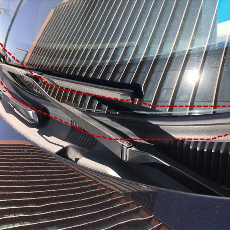 Car Front Windshield Panel Decorative Trim Rubber Strip Black Easy Installation