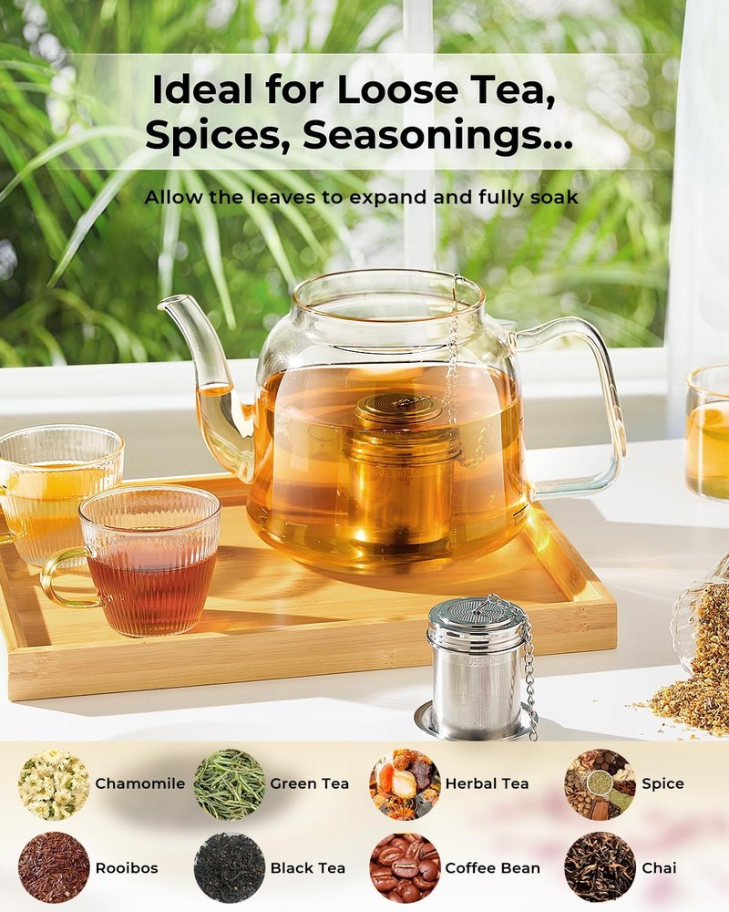 House Again Tea Infuser, Extra Fine Mesh Strainers for Small x 1, Silver