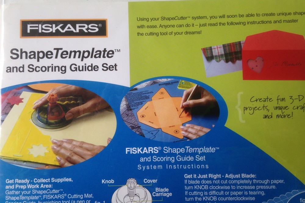 Fiskars Shape Template & Scoring Guide set - Envelope-1 - 4870 - NEW