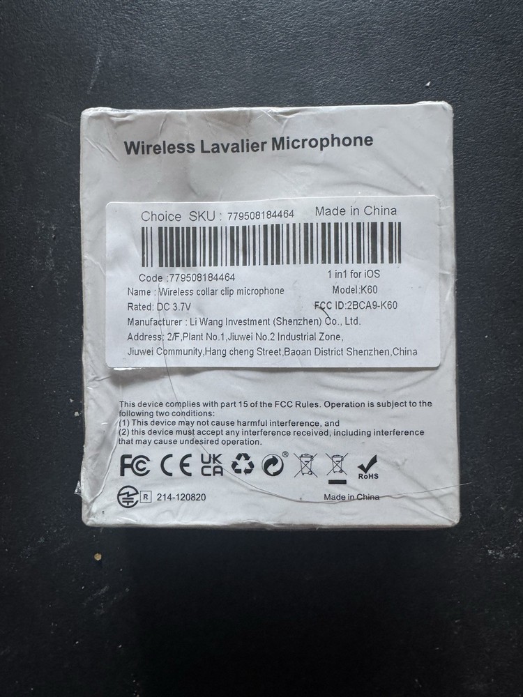 New Wireless Clip On Microphone