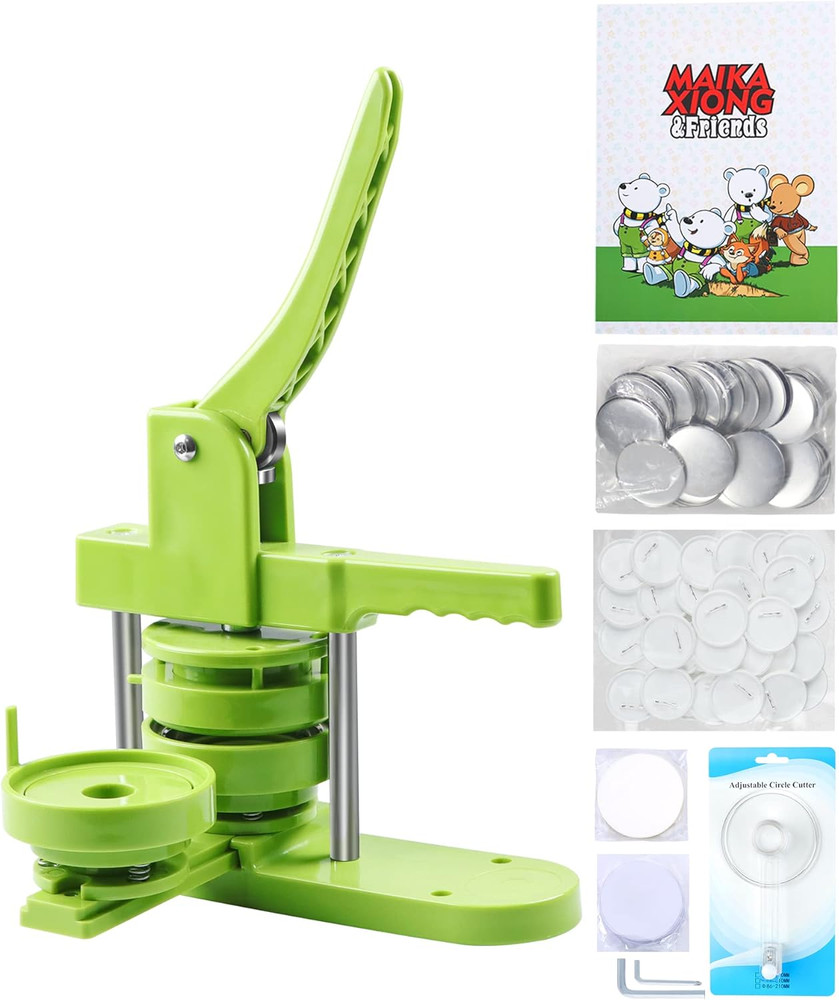 Button Maker Machine, 75Mm(3 Inch) DIY Pin Button Maker Press Machine Kit, Badge