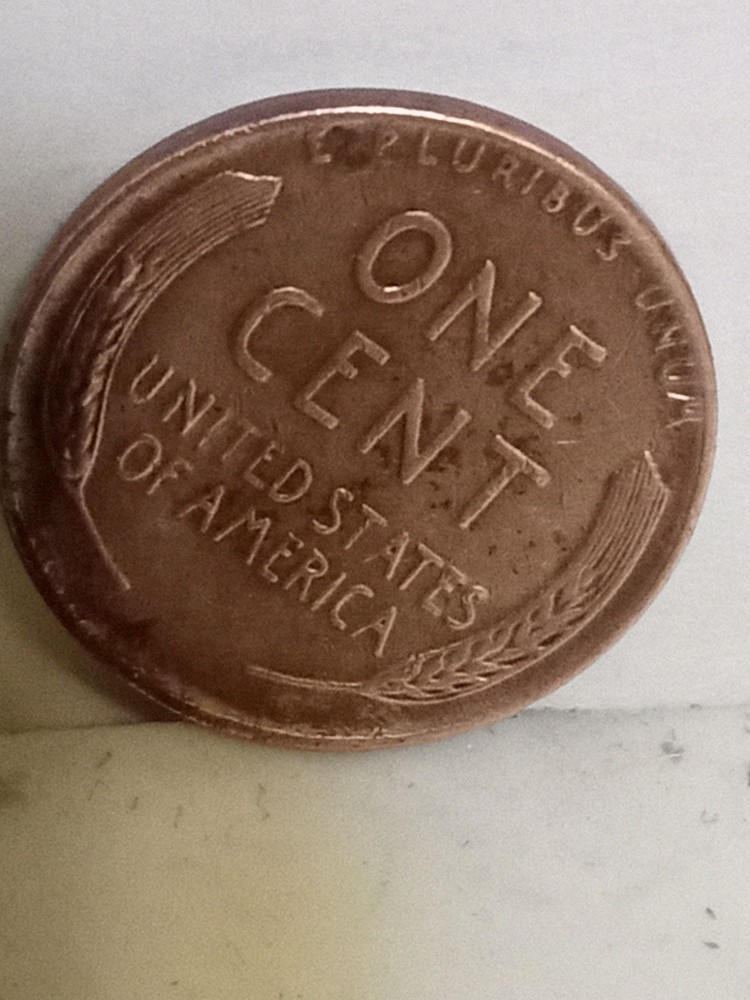 1952 wheat penny #1, L error, red, quantity=1