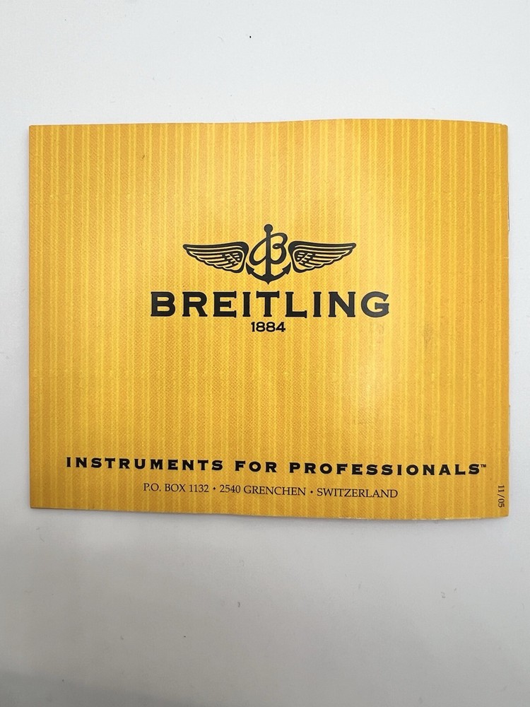 Breitling 2005 Booklet With Descriptions For Services, Tests and Owner Tips