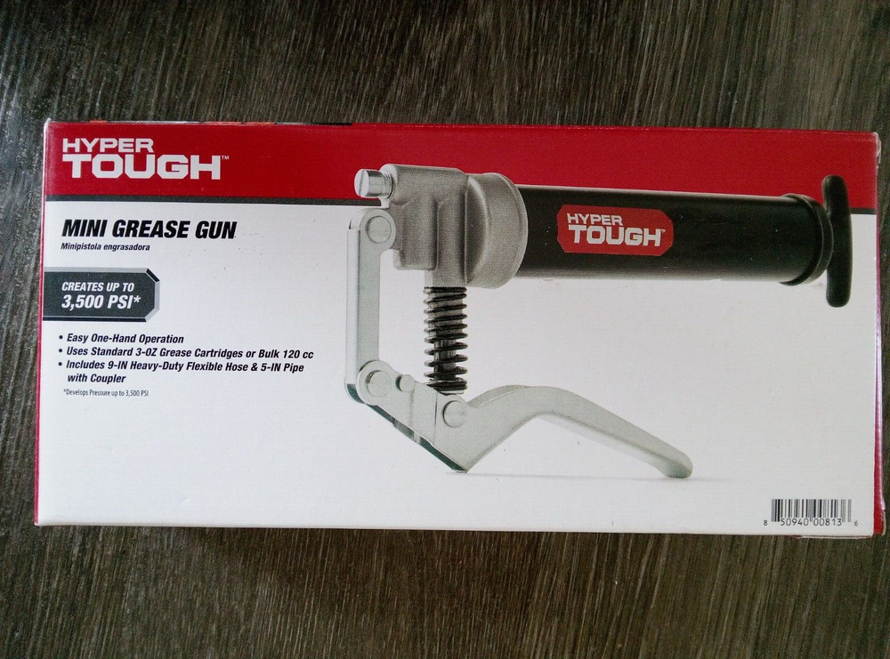 Hyper Tough Mini Grease Gun with Pistol Grip Handle
