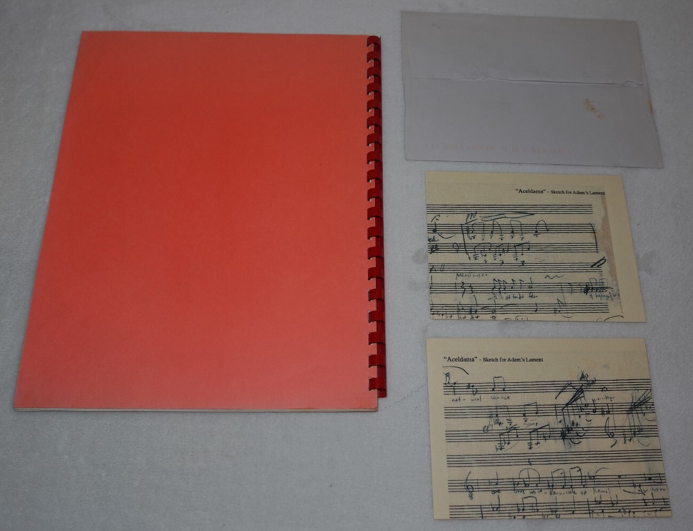 Thomas Sleeper Signed Handwritten Notes & Script 1996 Conductor Composer Miami