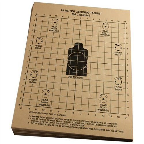 Military Issue 25 Meter Zeroing Target - USMC, Army Range Target (20 count)