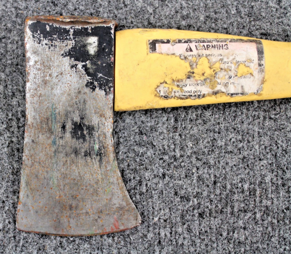 Unbranded Hatchet w/ Yellow Plastic Handle (Preowned)