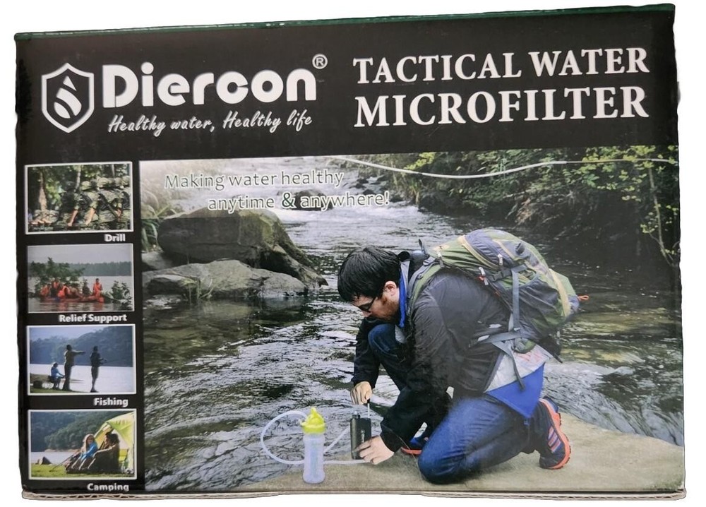 Tactical Water Filter Straw Purification System Pathogens Removal for Camping