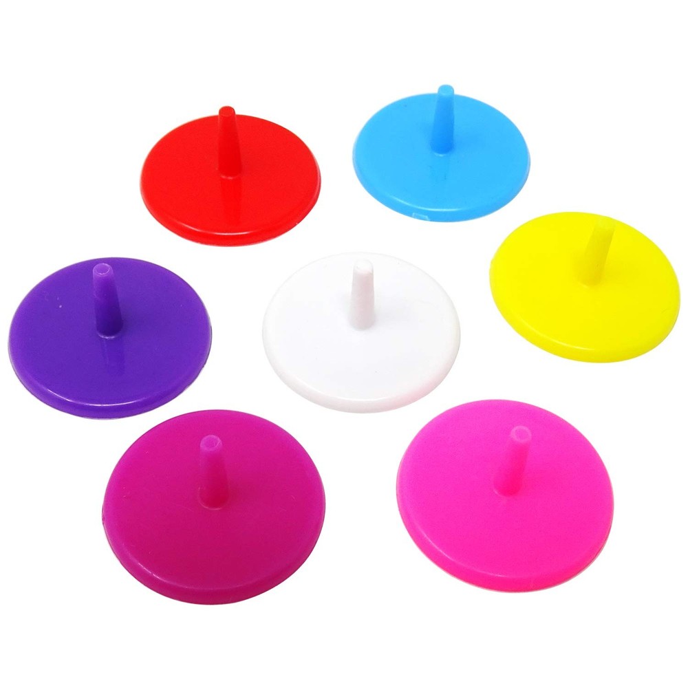 Honbay 100PCS Plastic Round Golf Ball Position Markers 24 millimeters, Random