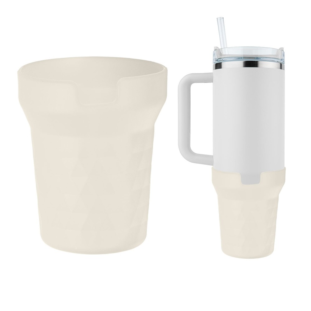 Silicone Water Bottle Boot [1PCS] - Bottom Bumper Protector [White]