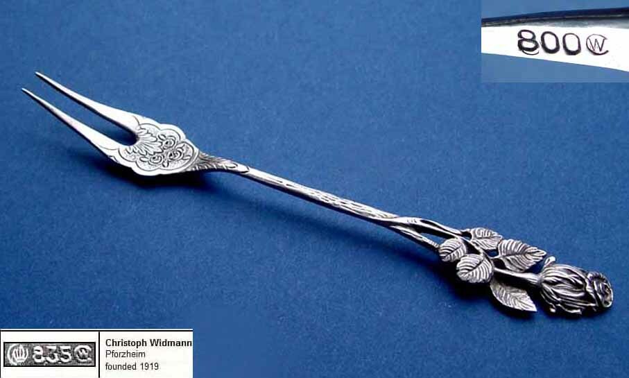 Serving Fork, Hildesheimer Rose, C. Widmann, 800 Silver B376