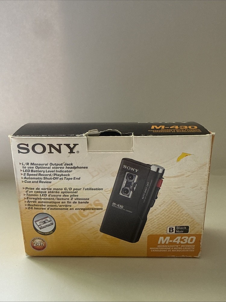 Sony Pressman M-430 Handheld Micro Cassette Voice Recorder - EUC - TESTED