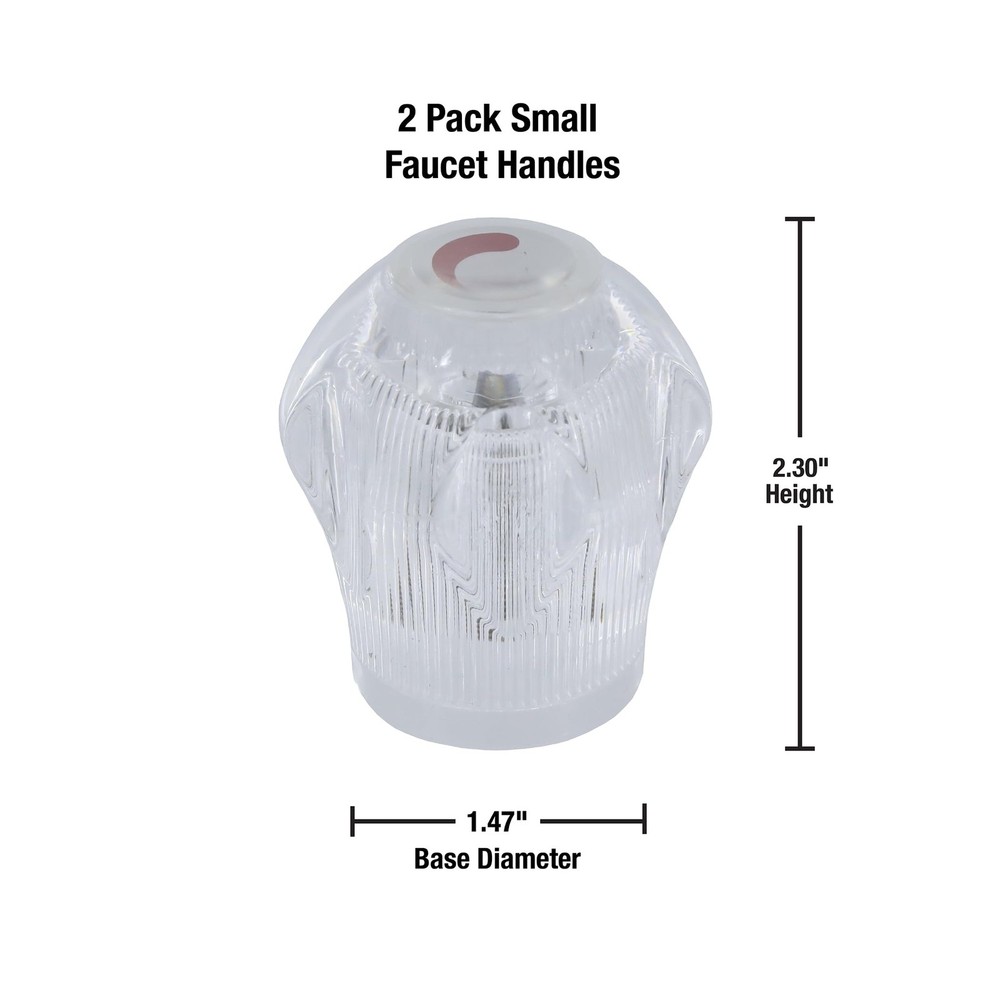 Danco Clear 80010 Handle Universal Acrylic Small Household 2 Count