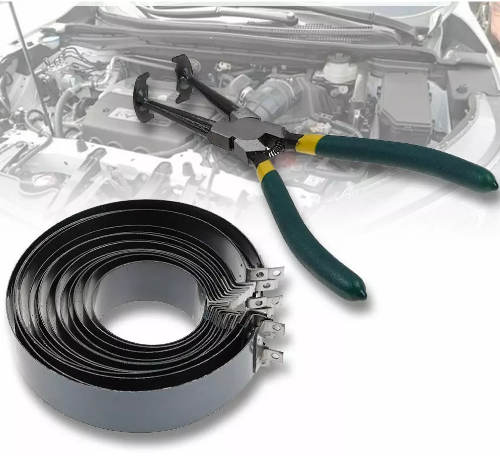 Auto Engine Piston Ring Compressor Installer 1 Pliers 14 Band Tool Kit Universal