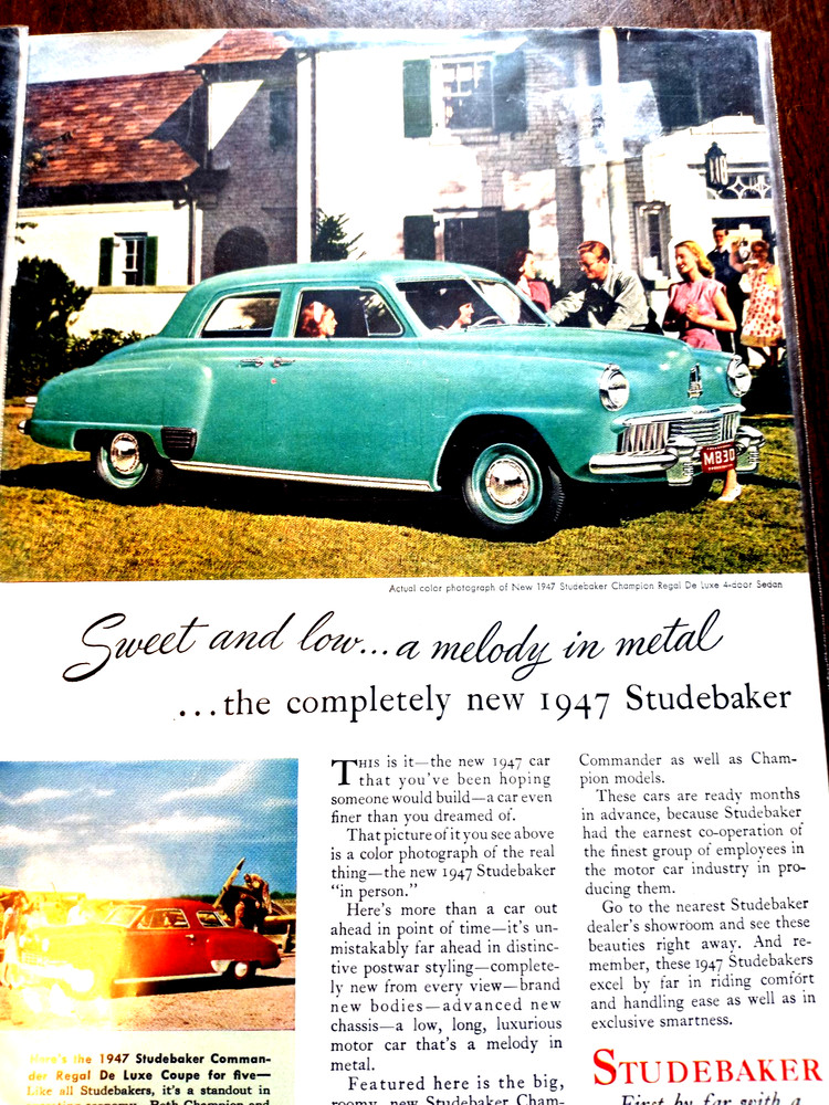 Vintage 3 STUDEBAKER Print Ads Suitable For Framing