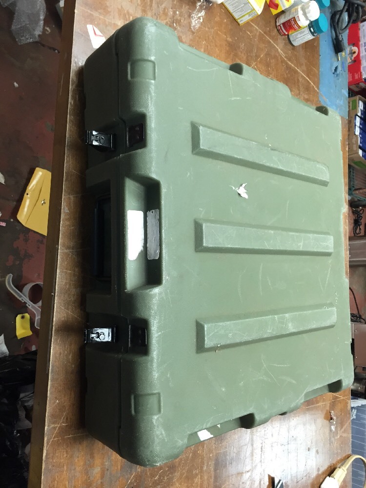 Military Storage Shipping Case Container, Green w/ Foam Padding